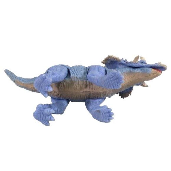 Vintage Pentaceratops Plastic Dinosaurs Figure Blue/Purple with Dark Accents - Picture 10 of 11